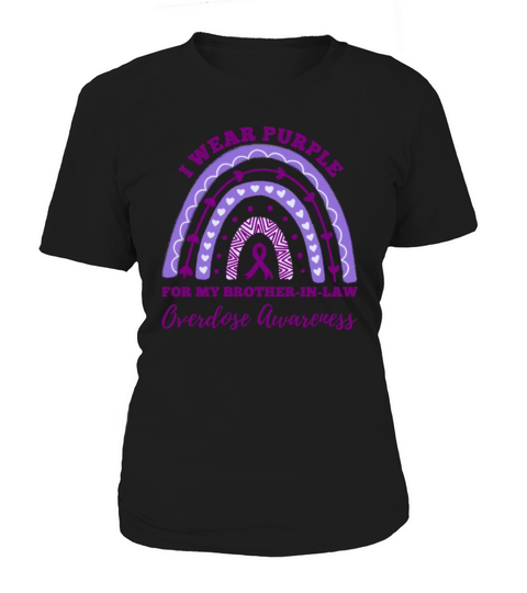 I Wear Purple Brother In Law Overdose Awareness Women's T-Shirt
