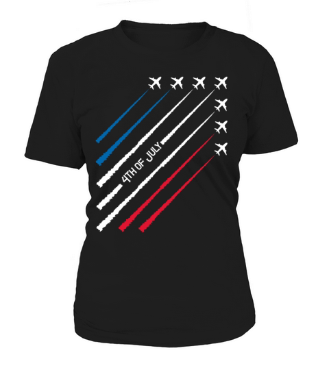 Pilot Shirt Born to Fly American Flag 4th of July Women's T-Shirt