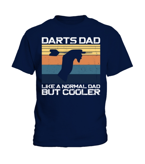Darts Dad Father Vintage Retro Kids T-Shirt