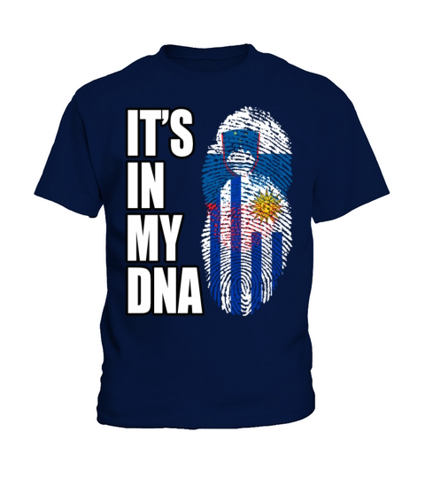 Slovenian And Uruguayan Vintage Heritage DNA Flag Kids T-Shirt