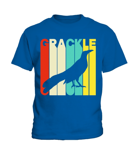 Vintage Style Grackle Silhouette T-Shirt Kids T-Shirt