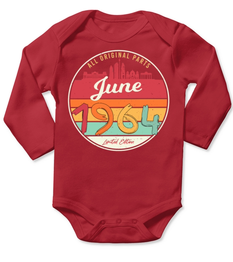 1964 June Original Long Sleeve Baby One-Piece