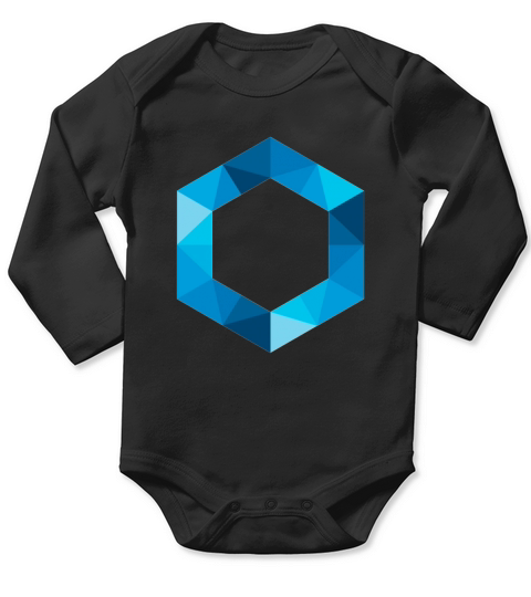 Blue Hexagon Long Sleeve Baby One-Piece