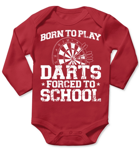 Darts Board Vintage Born To Play Long Sleeve Baby One-Piece