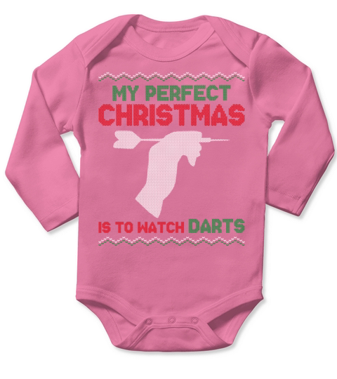 Darts Christmas Vintage My Perfect Long Sleeve Baby One-Piece