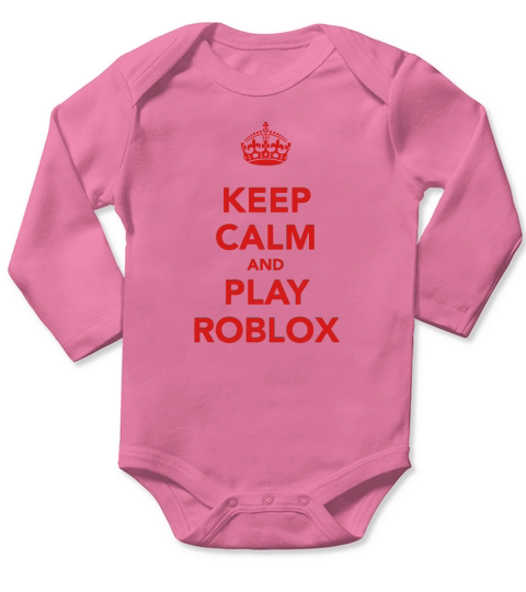 Keep Calm And Play Roblox Long Sleeve Baby One-Piece