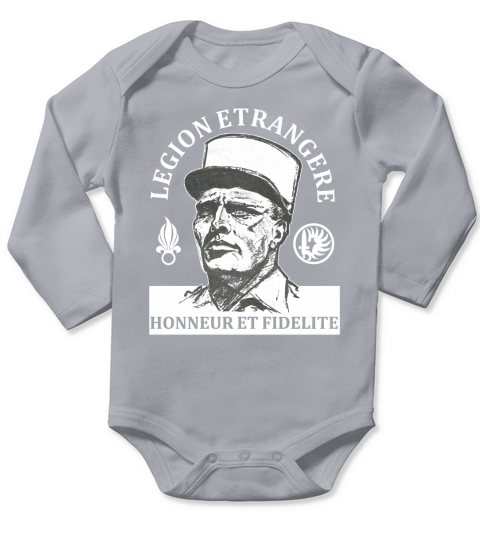 legion etrangere honneur et fidelite Long Sleeve Baby One-Piece