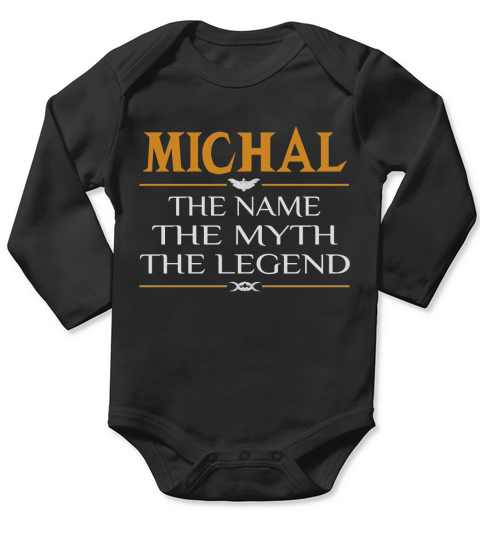 Michal Legend Name Michal Long Sleeve Baby One-Piece