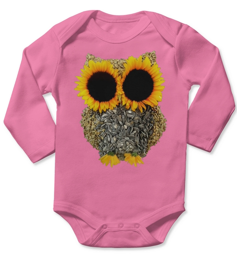Official Owl sunflower Long Sleeve Baby One-Piece