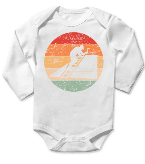 Roofer Profession Training Craftsman Retro Gift Long Sleeve Baby One-Piece