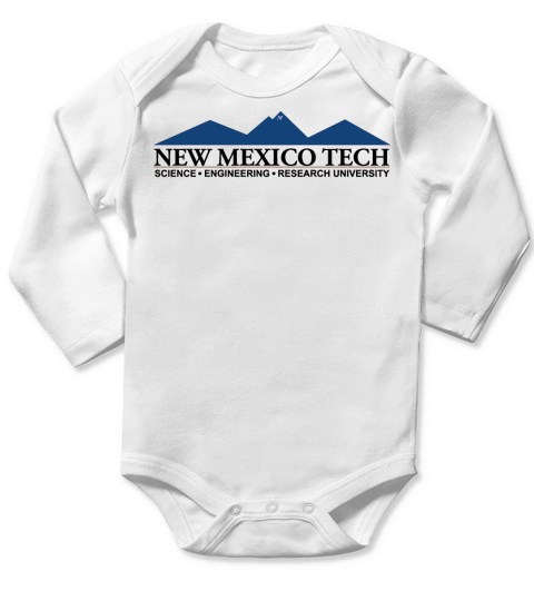 Simple Logo New Mexico Institute Of Mining And Technology 2020 Long Sleeve Baby One-Piece