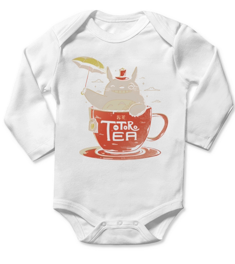 Totoro tea Long Sleeve Baby One-Piece