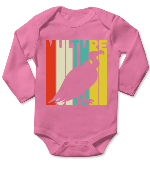 Vintage Style Vulture Silhouette T-Shirt Long Sleeve Baby One-Piece