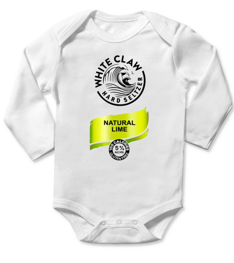 White Claw Hard seltzer Natural Lime shirt - Ladies Flowy Tank Long Sleeve Baby One-Piece