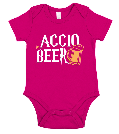 Accio Beer Potter Magic Spell Drink Harry shirt Short Sleeve Baby One-Piece