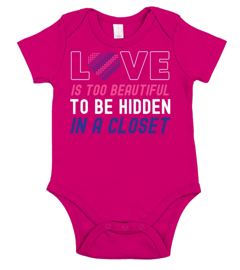 Bisexual Bi Pride Flag Heart Love Short Sleeve Baby One-Piece