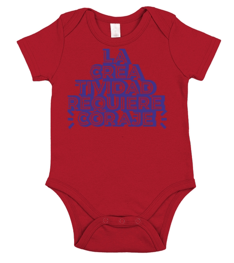 Creative Courage Artist Spanish Quote Cut Out Short Sleeve Baby One-Piece