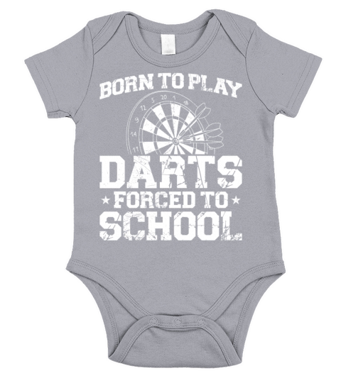 Darts Board Vintage Born To Play Short Sleeve Baby One-Piece