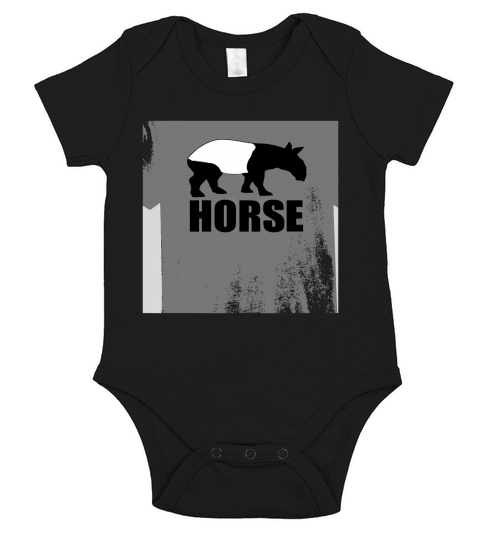 Exmormon Novelty tshirt - Tapir Horse Short Sleeve Baby One-Piece