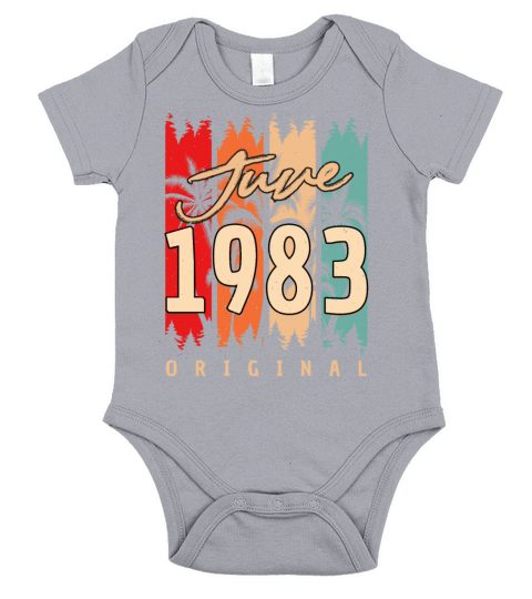 June 1983 Gift Idea Short Sleeve Baby One-Piece