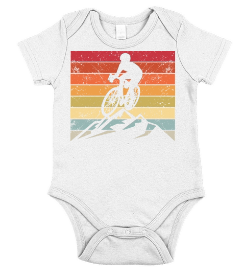 Vintage MTB mountain bike gift bike accessories Short Sleeve Baby One-Piece