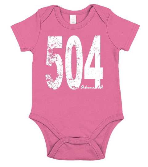 Vintage New Orleans Area Code 504 T-Shirt Short Sleeve Baby One-Piece