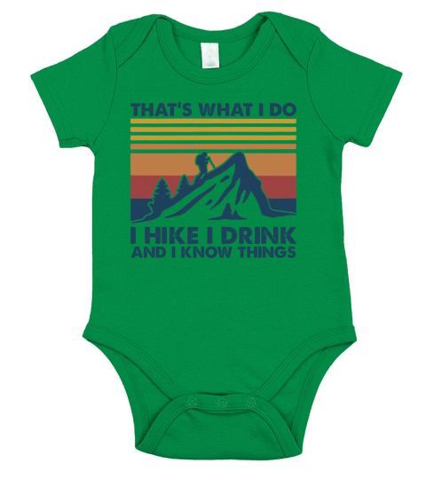 Vintage that’s what i do i hike i drink and i know things shirth Short Sleeve Baby One-Piece