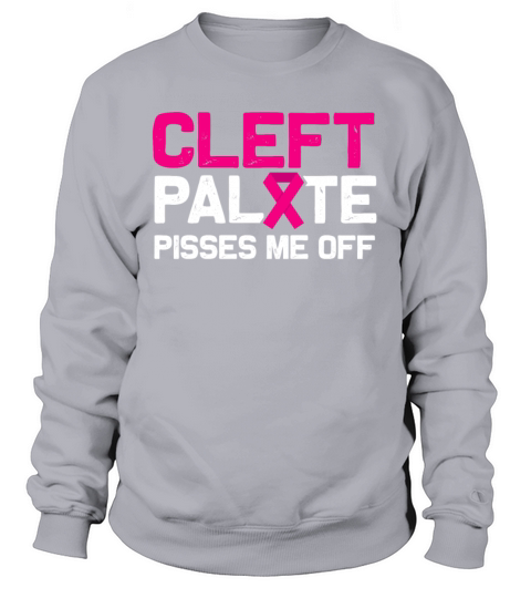 Cleft Palate Lip Ribbon Strong Awareness product Sweatshirt Unisex