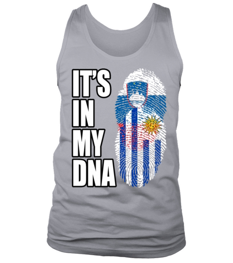 Slovenian And Uruguayan Vintage Heritage DNA Flag Tank Top Unisex