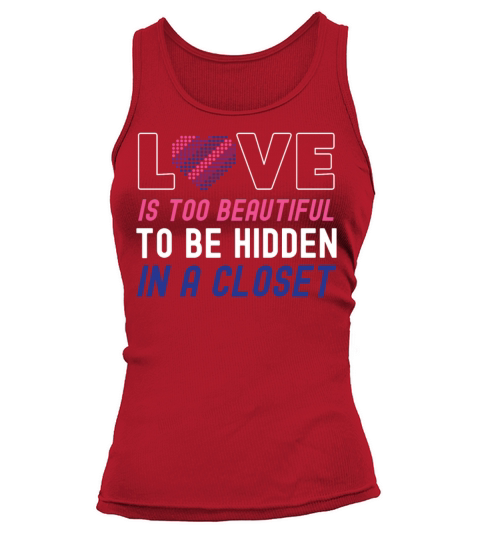 Bisexual Bi Pride Flag Heart Love Tank top Woman