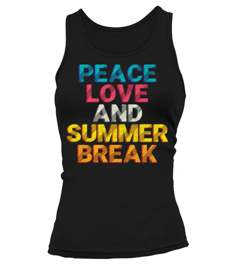 Retro Vintage Peace Love And Summer Break Tank top Woman