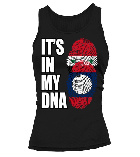 Syrian And Laotian Vintage Heritage DNA Flag Tank top Woman