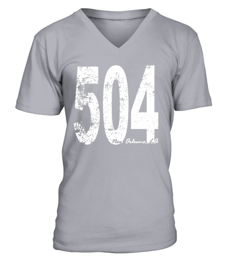 Vintage New Orleans Area Code 504 T-Shirt V-Neck T-shirt