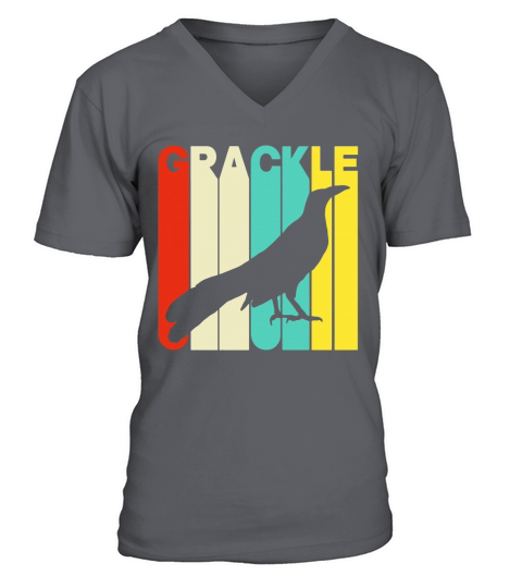 Vintage Style Grackle Silhouette T-Shirt V-Neck T-shirt