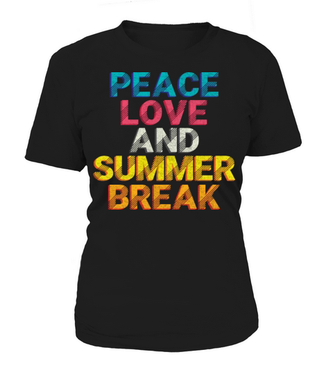 Retro Vintage Peace Love And Summer Break Women's T-Shirt