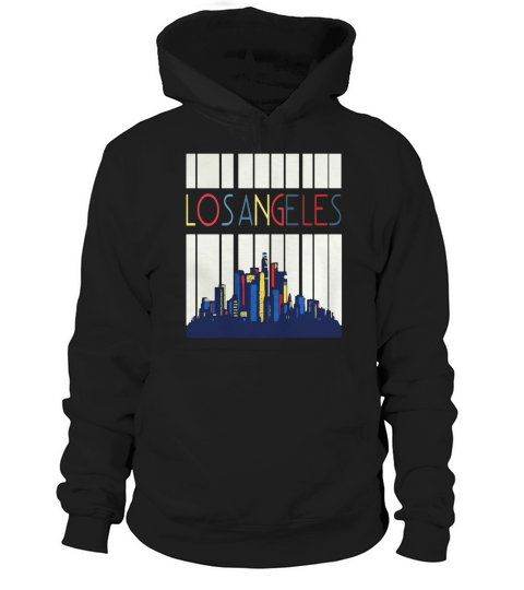 Vintage Style Los Angeles Skyline T Shirt Retro Design Hoodie Unisex