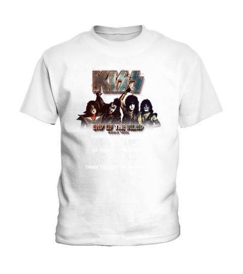 Kiss End Of The Road World Tour thank you for the memories shirt Kids T-Shirt