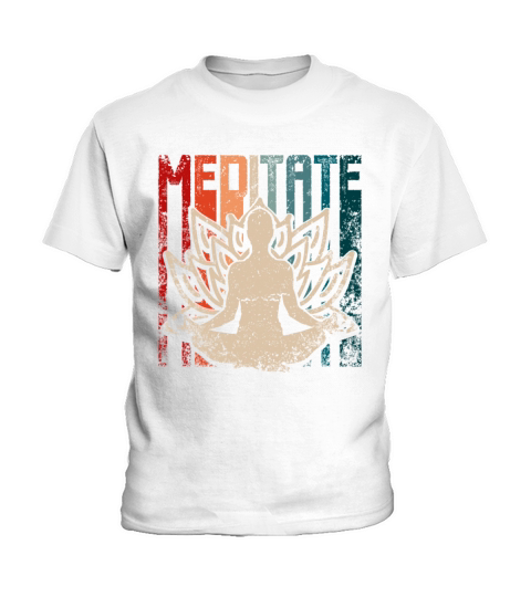 Retro vintage meditation Kids T-Shirt