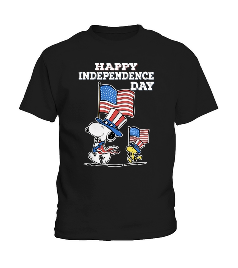 Snoopy Happy independence day Kids T-Shirt