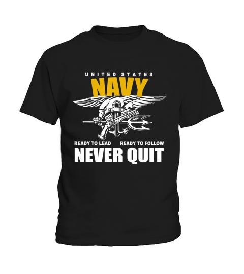 Us Navy Never Quit Proud Seals Team t-shirt Kids T-Shirt