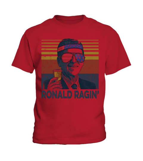 Vintage Ronald Ragin’ 4th Of July Independence Day shirth Kids T-Shirt
