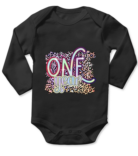 1 One Year Funny Baby Birthday Gift Design Long Sleeve Baby One-Piece