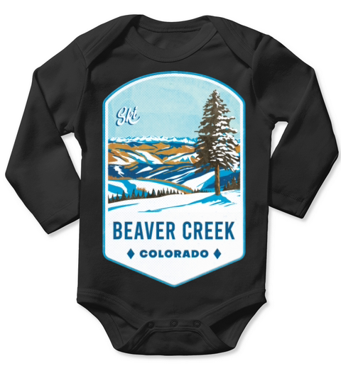 Beaver Creek Colorado Ski Badge Long Sleeve Baby One-Piece