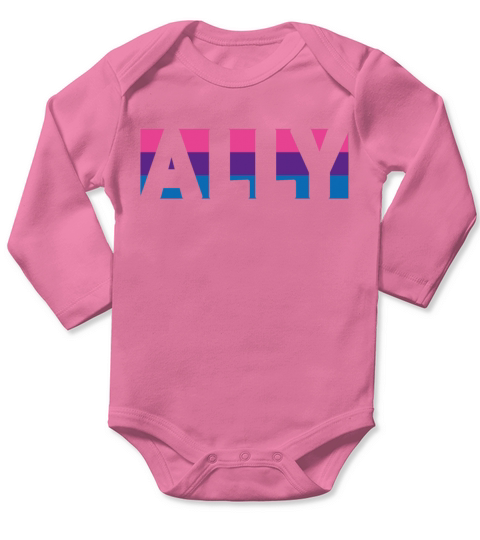 Bisexual Bi Pride Flag Ally Long Sleeve Baby One-Piece