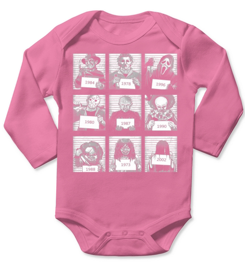 Character Horror Movies 1984 2002 Long Sleeve Baby One-Piece