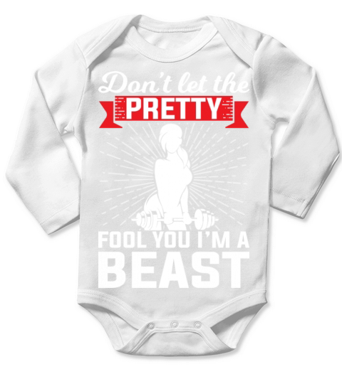 Funny Weightlifting Pretty Weightlifter Long Sleeve Baby One-Piece
