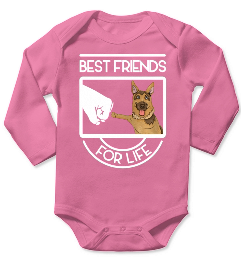 GERMAN SHEPHERD - BEST FRIEND FOR LIFE T-SHIRT Long Sleeve Baby One-Piece