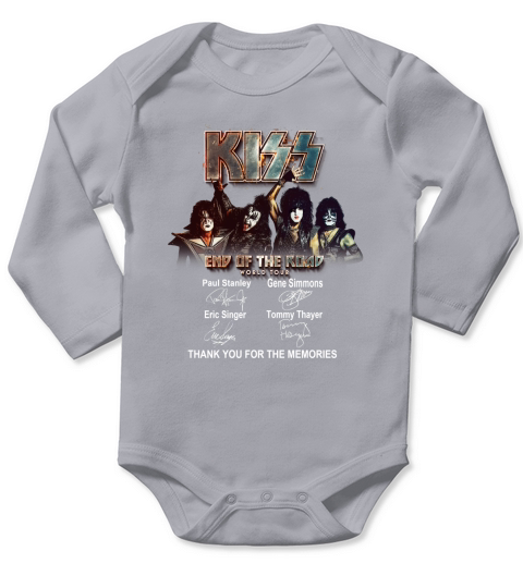 Kiss End Of The Road World Tour thank you for the memories shirt Long Sleeve Baby One-Piece