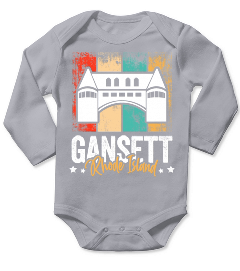 Narragansett - Rhode Island Gansett Retro Vintage Long Sleeve Baby One-Piece