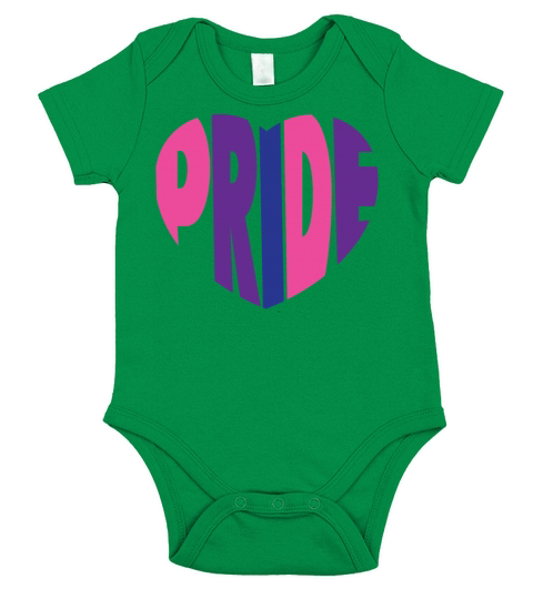 Bisexual Bi Pride Flag Heart Pride Short Sleeve Baby One-Piece